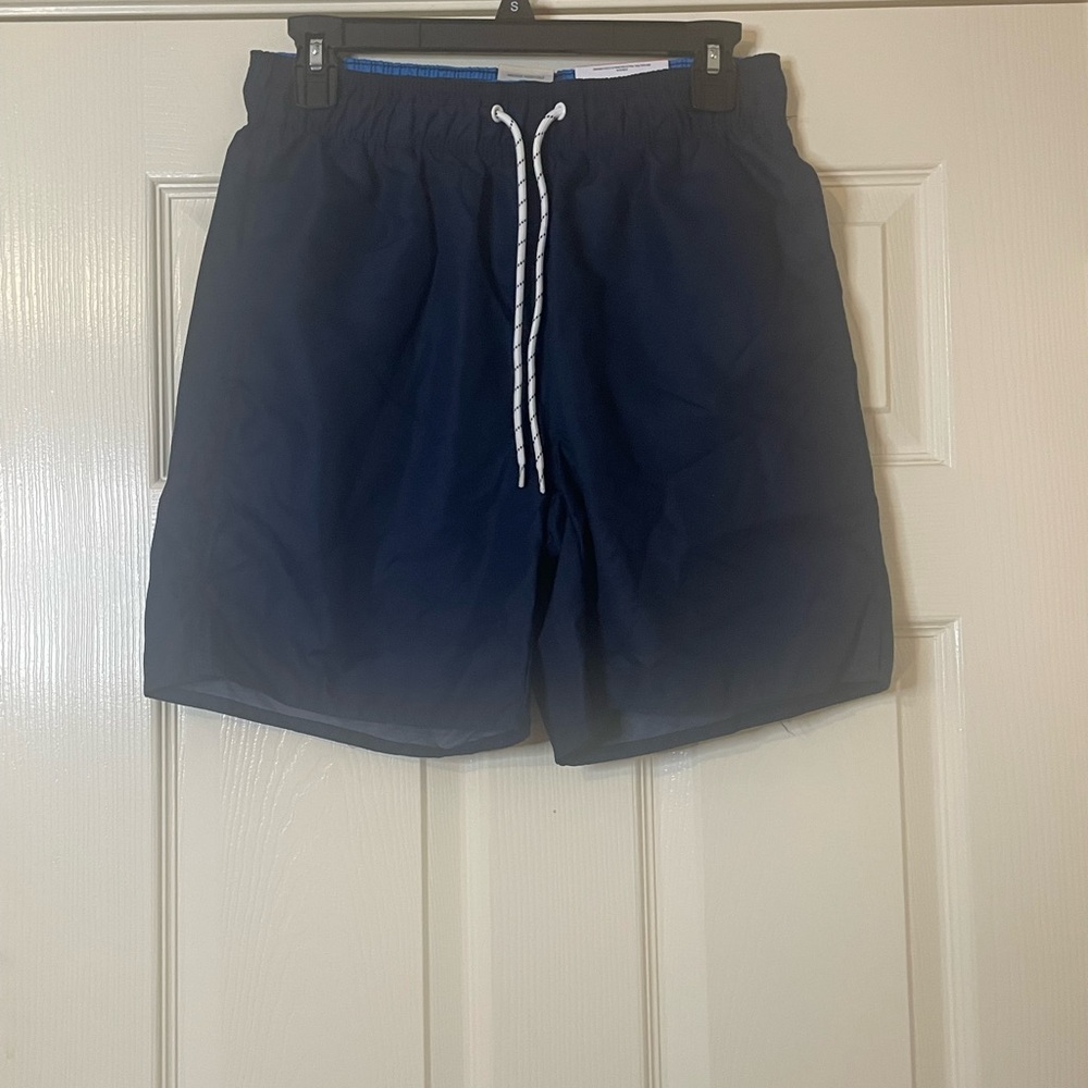 St John Bay Navy Blue Men’s Swim Shorts with Drawstring Size: S
